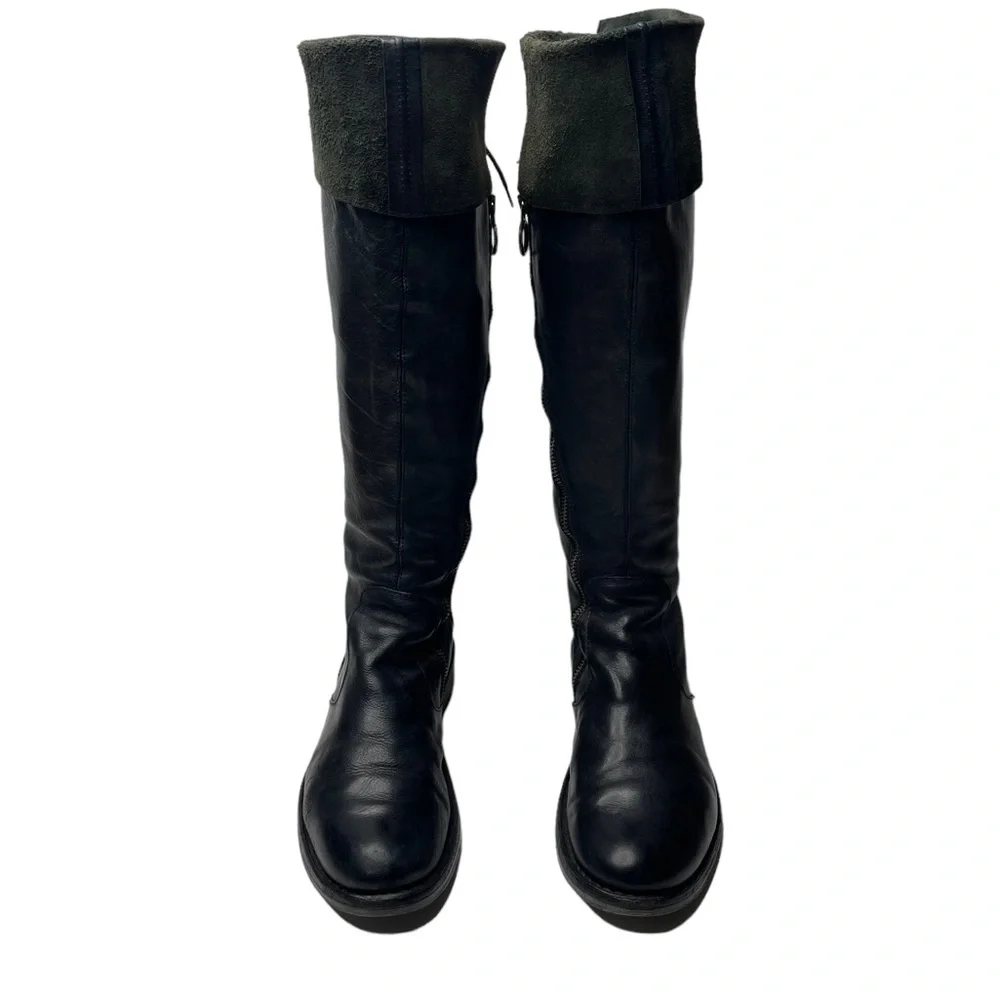 Fiorentini + Baker | Eternity 705 Knee High Boot in Black Leather 37.5